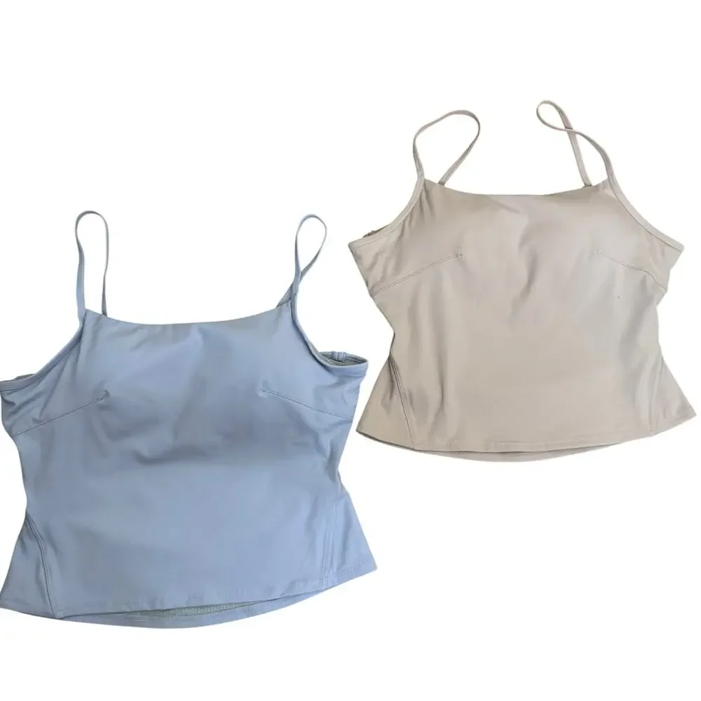 NWT Persit Active Tanks Medium Lot of 2 Built in Bra Athletic Athleisure Cutout - Picture 12 of 12